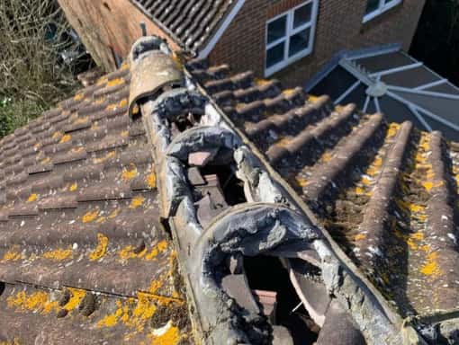 This is a photo of roofing repairs. This work was carried out by Stafford Roofing